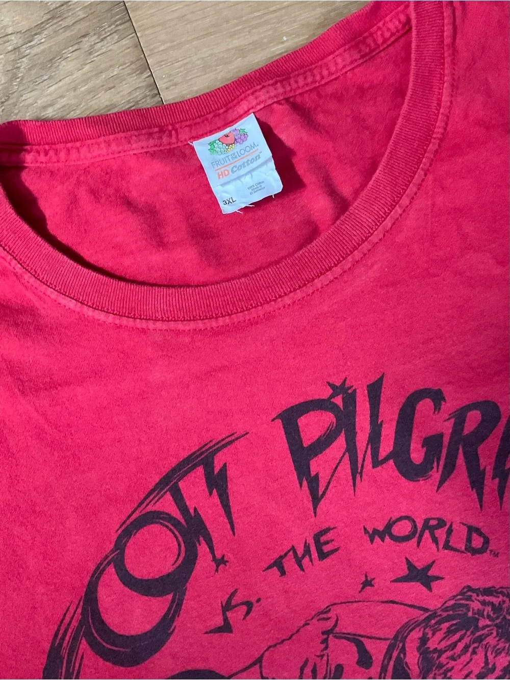 Scott Pilgrim Vs The World Bass Guitar Movie Promo Graphic Tee Red 3XL Indie Y2K